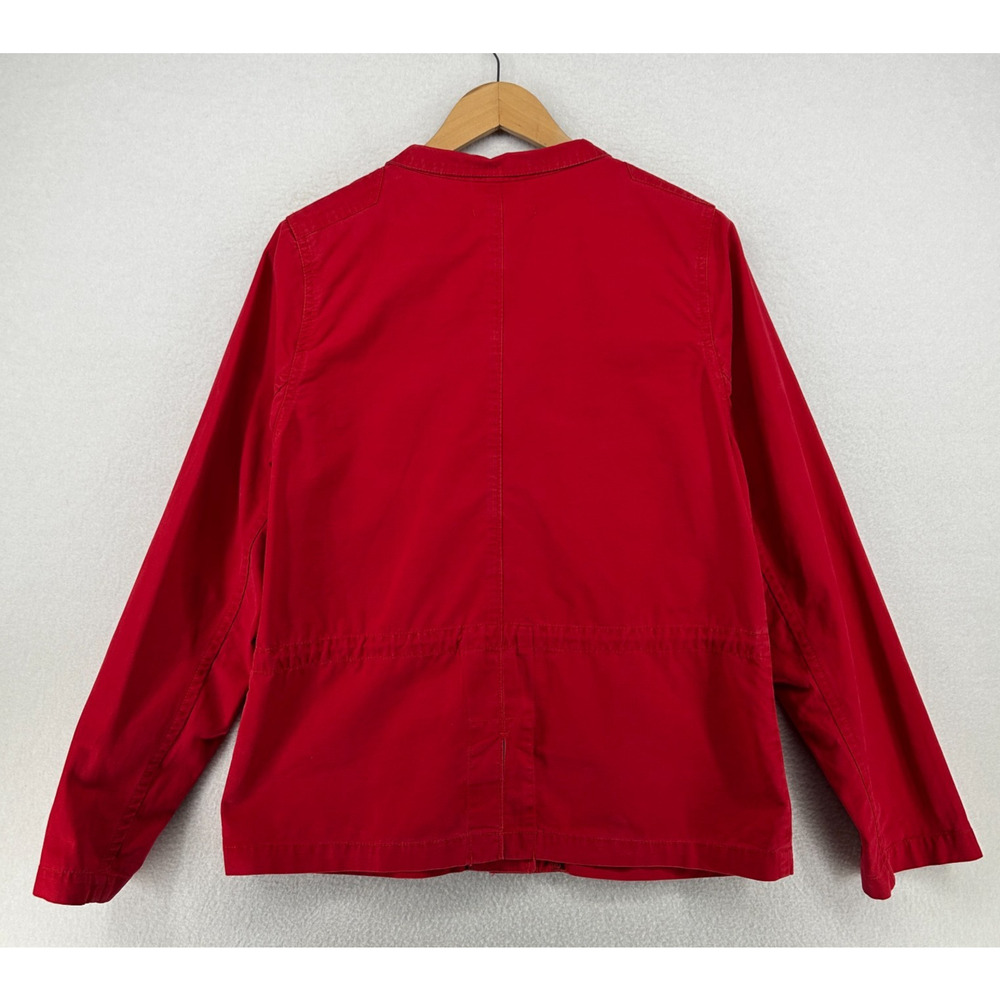GAP Jacket Womens M Twill Field Safari Utility Button Front Cotton Red - Picture 3 of 11